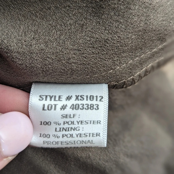 Xscape By Joanna Chen Ruffle Metallic Bronze Bodycon Formal Dress Size 4 - Picture 6 of 12